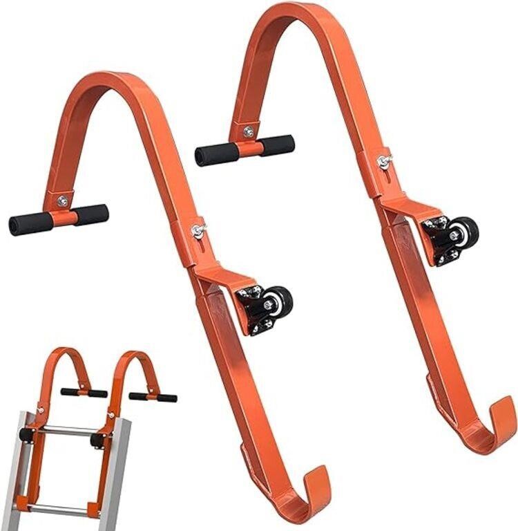 2 Ladder Roof Hook with Wheel and Rubber Grip T-Ba