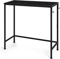 Black Console Table Narrow Modern Entryway Table S