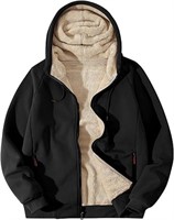 Flygo Hoodies for Men Zip Up Winter Fleece Sherpa