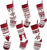JOYIN 6 Pack 18" Knit Christmas Stockings, Large