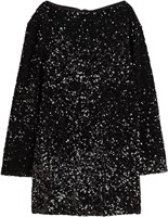 Size: M synound Women Sequin Viral Dress Bow Open