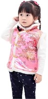 SZCQ Girl Vest Coat Fleece Quilted Chinese New Yea