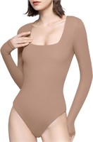 PUMIEY Body Suits for Women Long Sleeve T Shirt To