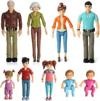 Sweet Li'l Family Dollhouse People Set of 9 Action