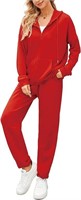 AUXDIO Women's Two Piece Outfits Tracksuit Loose F