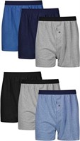 Size:2XL Hanes Men's Jersey Boxers 6-Pack, Soft K