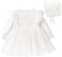 Curipeer Baby Girl Christening Lace Dress Cute Inf