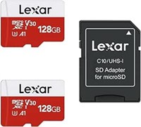 Lexar E-Series 128GB Micro SD Card 3 Pack, microSD
