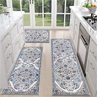 HEBE Boho Kitchen Rugs Sets of 3 Non Slip Kitchen