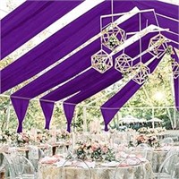 FUHSY Purple Ceiling Drapes Wedding Arch Draping C