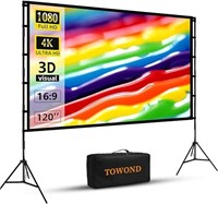 Projector Screen and Stand, Towond 120 inch Portab