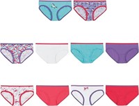Size:10 Hanes Girls' Hipster Underwear Pack, Cott