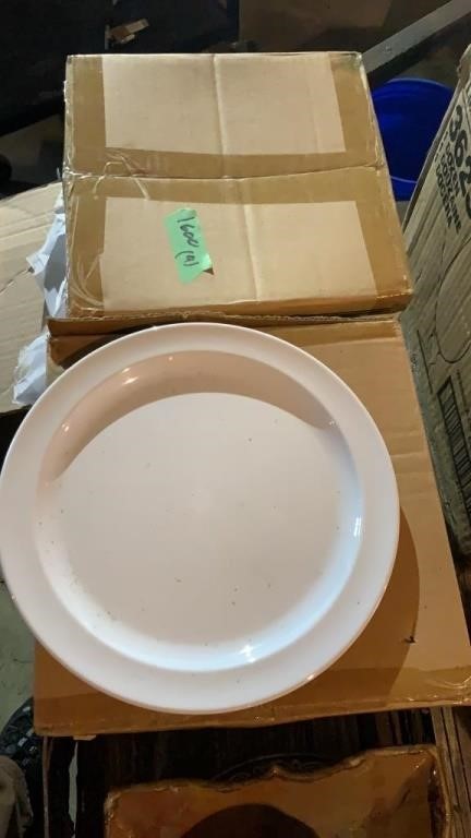 4 boxes of plastic plates