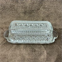 1960s Wexford by Anchor Hocking, Glass Butter Dish