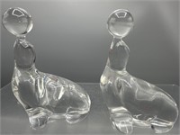 Vintage art glass seals