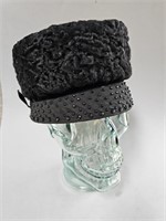Vintage Italian Women's Hat 1960s Doeskin