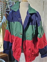1980s Vintage Women's Jacket Colorblock Small