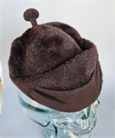 1960s Vintage Women's Hat Brown Felted Wool