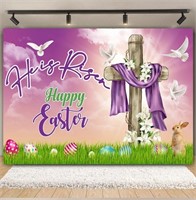 Happy Easter Backdrop Spring Garden Cartoon