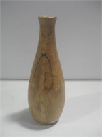 10" Tall Carved Wood Vase