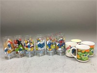 Smurf Glass Cups, and Mugs