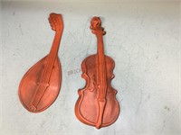 Royal Cast Aluminum Wall Decor Violin, & Guitar