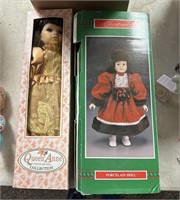 2 vintage porcelain dolls