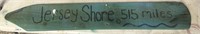 6x35.5 inch wooden painted Jersey Shores sign