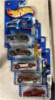 5 Hot Wheels die cast vehicles