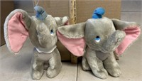 2 Dumbo the Elephant stuffed dolls