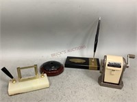 Office Desk Pen Holders and Berol Dexter Sharpener