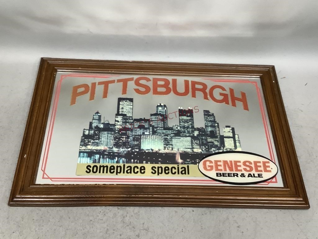 Genesee Beer & Ale Pittsburgh Mirrored Sign
