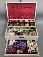 Vintage Jewelry Box full of Jewelry