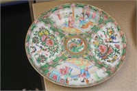 Antique Chinese rose medallion plate