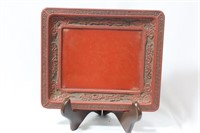 A Chinese Cinnabar Lacquer Tray