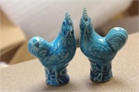 Pair of Antique Chinese Roosters