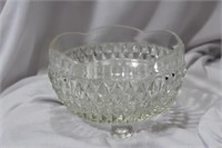 A Pressed Glass Footed Bowl