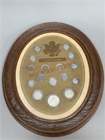 Obsolete Coinage Framed Collectors Coins