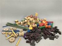 Variety of Building Blocks, Dominoes, and More
