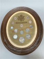 Framed Presidential Coinage Collection