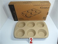1468 6 cup muffin pan stoneware