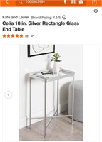 Rectangle glass end table