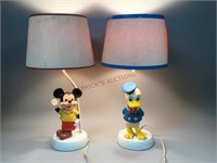 Donald Duck & Mickey Mouse Lamps