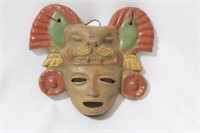 A Vintage Clay Mask Wall Hanger