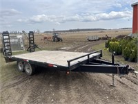 2013 black over deck trailer