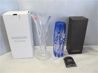 Marquis Waterford & Hoya Crystal Vases in Boxes