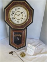 Vintage Regulator Wood Case Pendulum Wall Clock