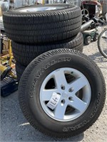 5-JEEP 17in RIM & GOODYEAR WRANGLER TIRES