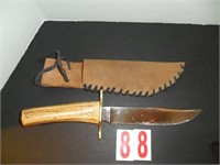Bone Handled Knife with Sheath