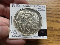 1976 WISCONSIN 1ST ISSUE STER. SILVER MEDALLION